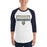 Man wearing a Klein Collins High School Tigers Unisex 3/4 Sleeve Raglan T-shirt 49