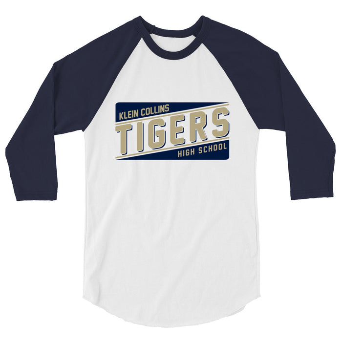 Klein Collins High School Tigers Unisex 3/4 Sleeve Raglan T-shirt 84