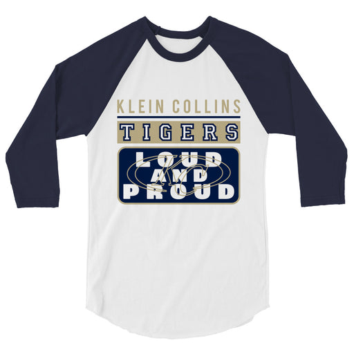 Klein Collins High School Tigers Unisex 3/4 Sleeve Raglan T-shirt 86