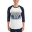 Man wearing a Klein Collins High School Tigers Unisex 3/4 Sleeve Raglan T-shirt 86