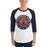 Man wearing a Bridgeland High School Bears Unisex 3/4 sleeve Raglan T-shirt 02