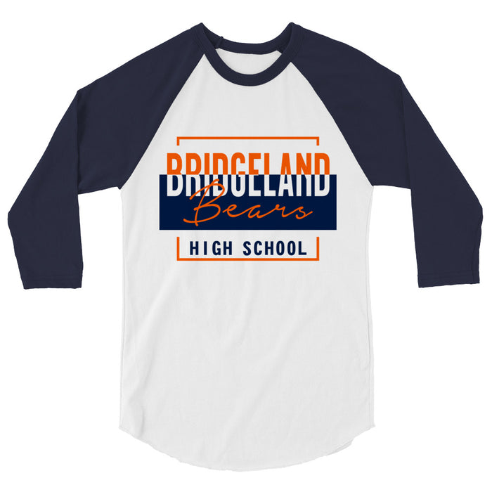 Bridgeland High School Bears Unisex 3/4 sleeve Raglan T-shirt 05