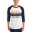 Man wearing a Bridgeland High School Bears Unisex 3/4 sleeve Raglan T-shirt 05