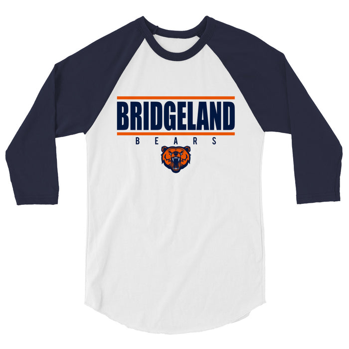 Bridgeland High School Bears Unisex 3/4 sleeve Raglan T-shirt 07