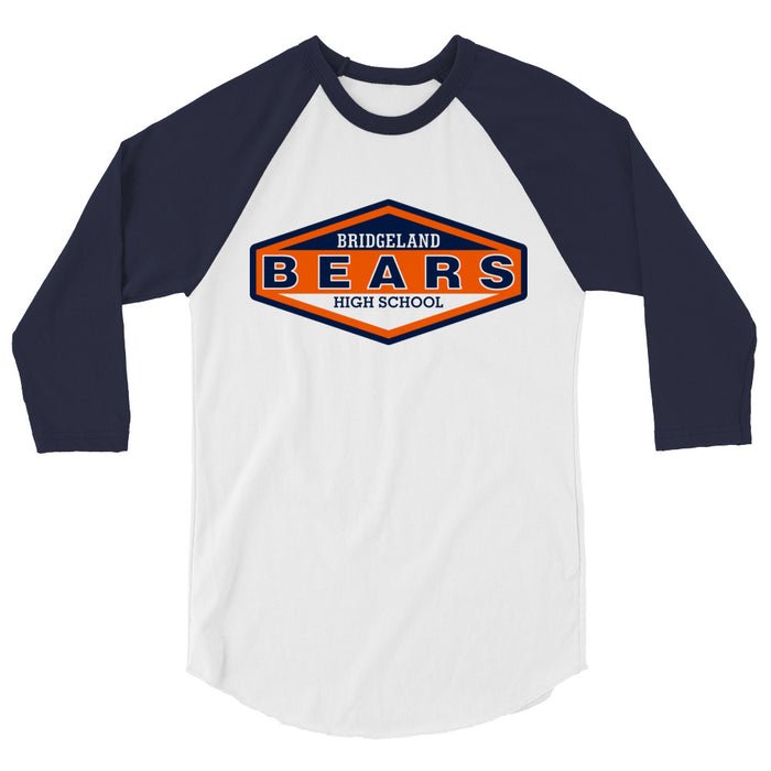 Bridgeland High School Bears Unisex 3/4 sleeve Raglan T-shirt 09