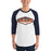 Man wearing a Bridgeland High School Bears Unisex 3/4 sleeve Raglan T-shirt 09