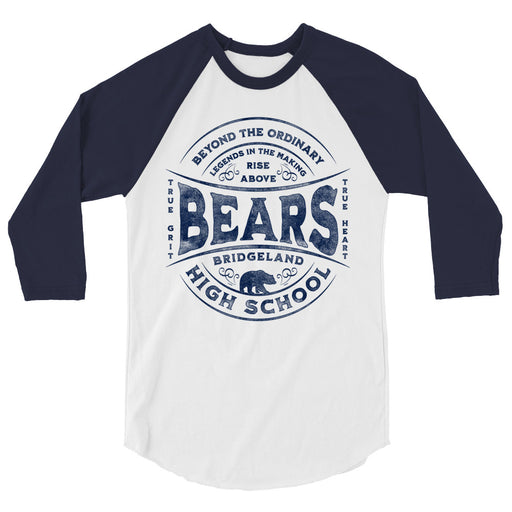 Bridgeland High School Bears Unisex 3/4 sleeve Raglan T-shirt 10