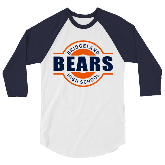 Bridgeland High School Bears Unisex 3/4 sleeve Raglan T-shirt 11