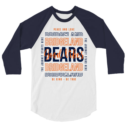 Bridgeland High School Bears Unisex 3/4 sleeve Raglan T-shirt 13