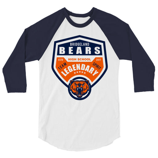 Bridgeland High School Bears Unisex 3/4 sleeve Raglan T-shirt 14