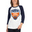 Woman wearing a Bridgeland High School Bears Unisex 3/4 sleeve Raglan T-shirt 14