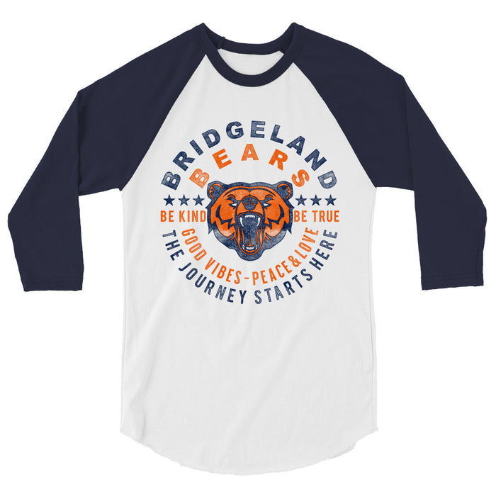 Bridgeland High School Bears Unisex 3/4 sleeve Raglan T-shirt 16