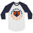 Bridgeland High School Bears Unisex 3/4 sleeve Raglan T-shirt 19