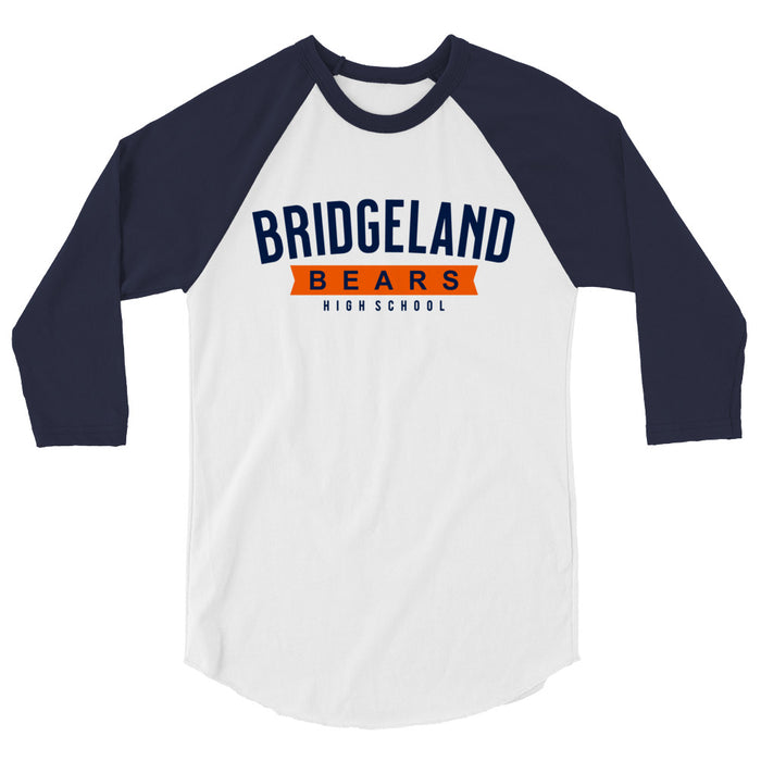 Bridgeland High School Bears Unisex 3/4 sleeve Raglan T-shirt 21