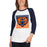 Woman wearing a Bridgeland High School Bears Unisex 3/4 sleeve Raglan T-shirt 27