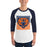 Man wearing a Bridgeland High School Bears Unisex 3/4 sleeve Raglan T-shirt 27