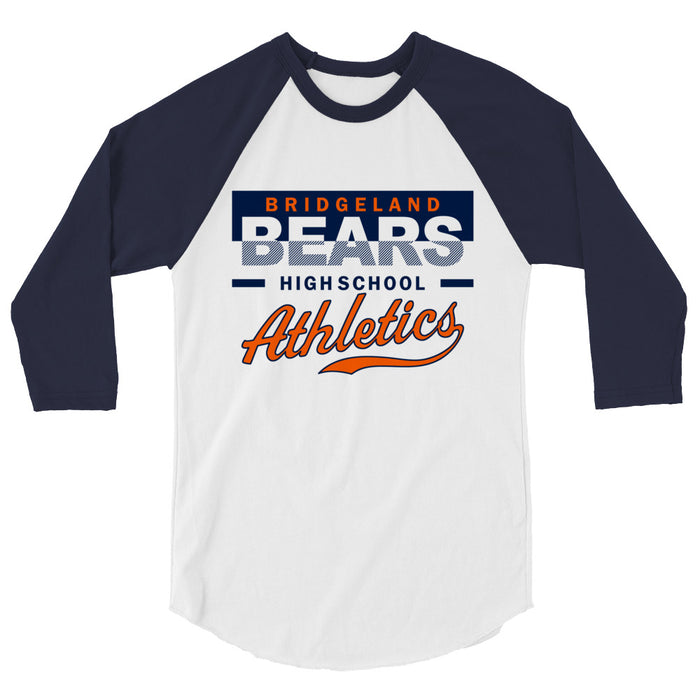 Bridgeland High School Bears Unisex 3/4 sleeve Raglan T-shirt 48
