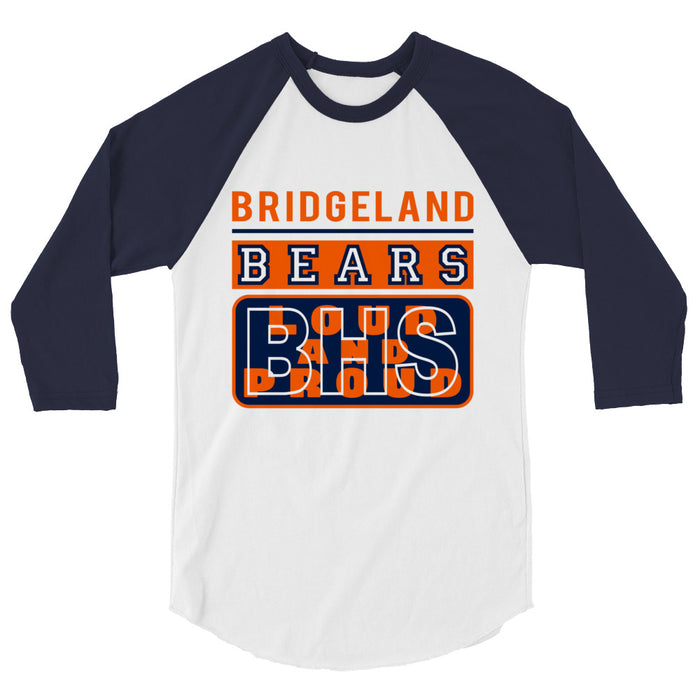 Bridgeland High School Bears Unisex 3/4 sleeve Raglan T-shirt 86