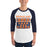 Man wearing a Bridgeland High School Bears Unisex 3/4 sleeve Raglan T-shirt 86