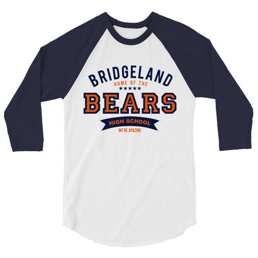 Bridgeland High School Bears Unisex 3/4 sleeve Raglan T-shirt 96