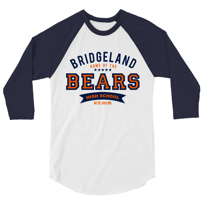 Bridgeland High School Bears Unisex 3/4 sleeve Raglan T-shirt 96