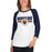 Woman wearing a Bridgeland High School Bears Unisex 3/4 sleeve Raglan T-shirt 101