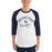 Man wearing a College Park High School Cavaliers Unisex 3/4 sleeve Raglan T-shirt 201