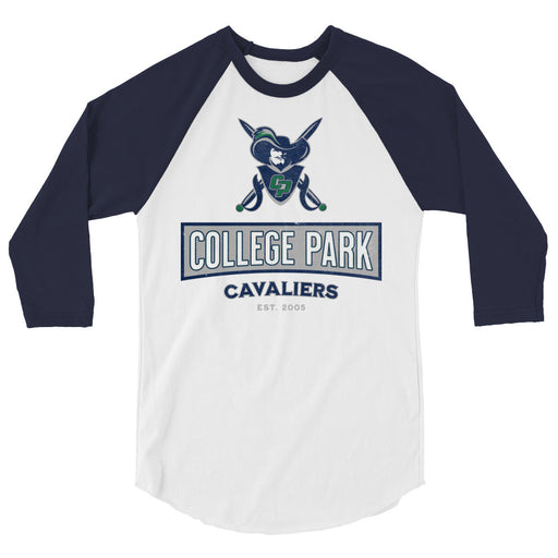 College Park High School Cavaliers Unisex 3/4 sleeve Raglan T-shirt 204