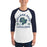 Man wearing a College Park High School Cavaliers Unisex 3/4 sleeve Raglan T-shirt 207