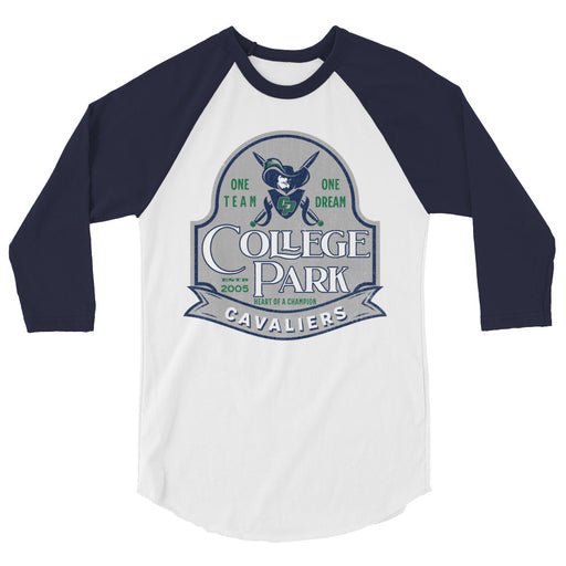 College Park High School Cavaliers Unisex 3/4 sleeve Raglan T-shirt 208