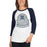 Woman wearing a College Park High School Cavaliers Unisex 3/4 sleeve Raglan T-shirt 208