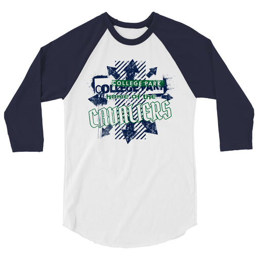 College Park High School Cavaliers Unisex 3/4 sleeve Raglan T-shirt 217