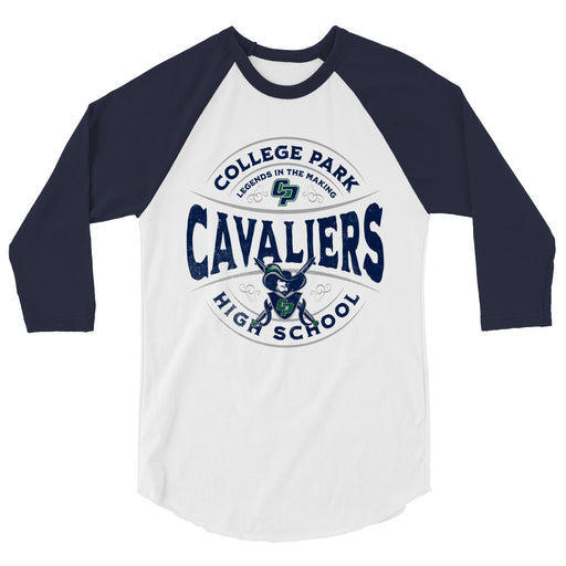 College Park High School Cavaliers Unisex 3/4 sleeve Raglan T-shirt 220