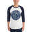 Man wearing a College Park High School Cavaliers Unisex 3/4 sleeve Raglan T-shirt 221