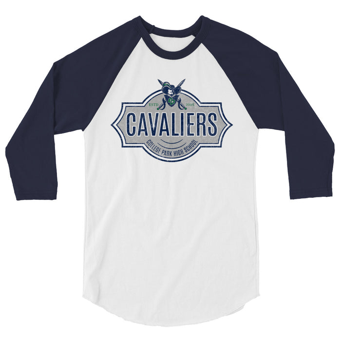 College Park High School Cavaliers Unisex 3/4 sleeve Raglan T-shirt 224