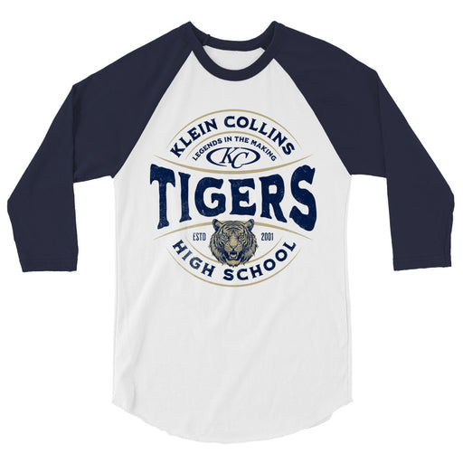 Klein Collins High School Tigers Unisex 3/4 Sleeve Raglan T-shirt 201