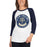 Woman wearing a Klein Collins High School Tigers Unisex 3/4 Sleeve Raglan T-shirt 203