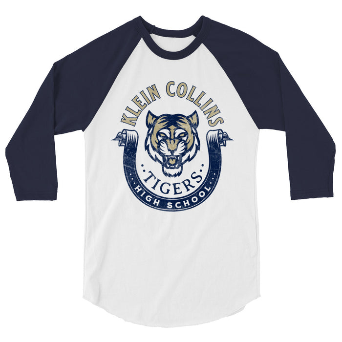 Klein Collins High School Tigers Unisex 3/4 Sleeve Raglan T-shirt 204