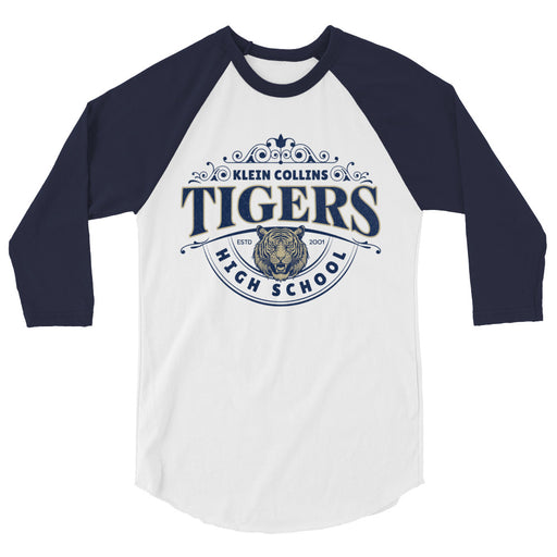 Klein Collins High School Tigers Unisex 3/4 Sleeve Raglan T-shirt 206