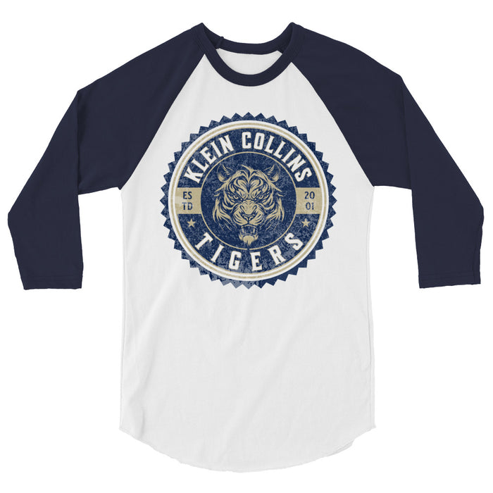 Klein Collins High School Tigers Unisex 3/4 Sleeve Raglan T-shirt 207