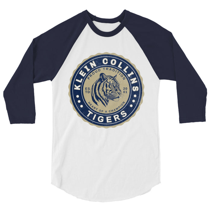 Klein Collins High School Tigers Unisex 3/4 Sleeve Raglan T-shirt 209