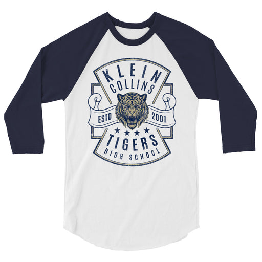 Klein Collins High School Tigers Unisex 3/4 Sleeve Raglan T-shirt 210