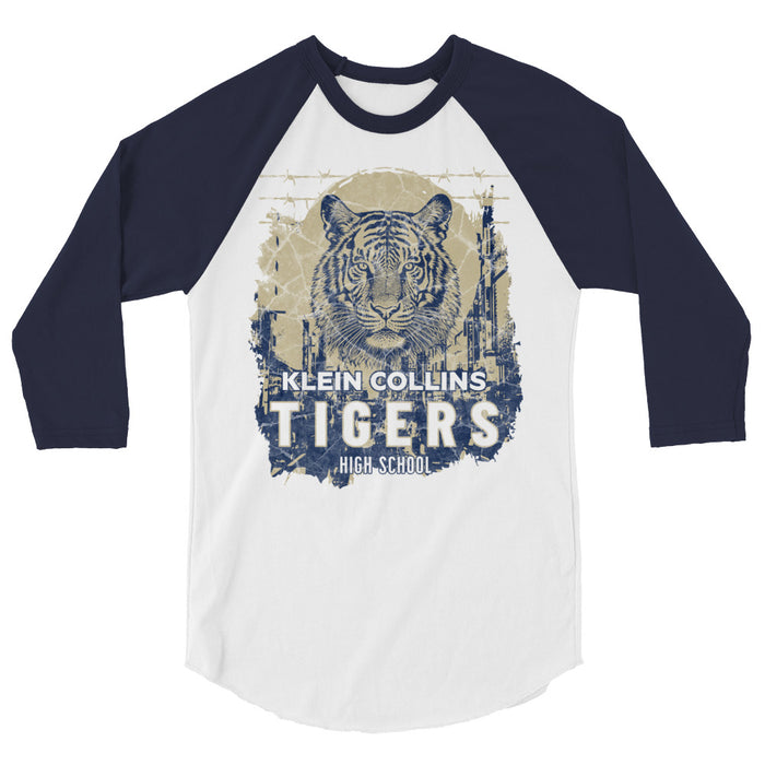 Klein Collins High School Tigers Unisex 3/4 Sleeve Raglan T-shirt 211