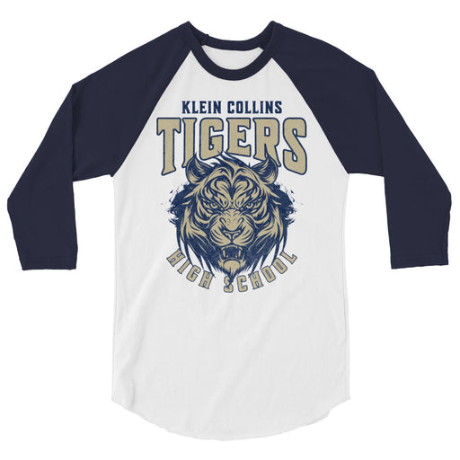 Klein Collins High School Tigers Unisex 3/4 Sleeve Raglan T-shirt 212