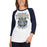 Woman wearing a Klein Collins High School Tigers Unisex 3/4 Sleeve Raglan T-shirt 212