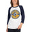 Woman wearing Cypress Ranch High School Mustangs Unisex 3/4 sleeve Raglan T-shirt 204