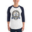 Man wearing Cypress Ranch High School Mustangs Unisex 3/4 sleeve Raglan T-shirt 213