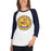 Woman wearing Cypress Ranch High School Mustangs Unisex 3/4 sleeve Raglan T-shirt 216