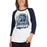 Woman wearing Flower Mound High School Jaguars Unisex 3/4 sleeve Raglan T-shirt 202