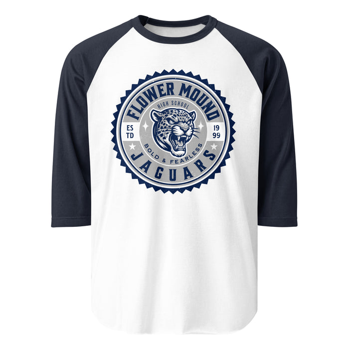 Flower Mound High School Jaguars Unisex 3/4 sleeve Raglan T-shirt 203